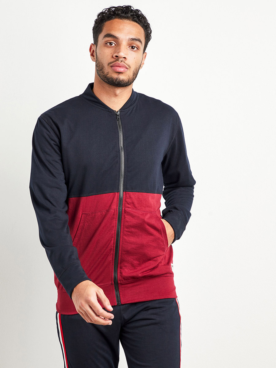 سويت شيرت بنمط كتل الألوان وسحاب-men-winterwear-hoodiesandsweatshirts-image-1