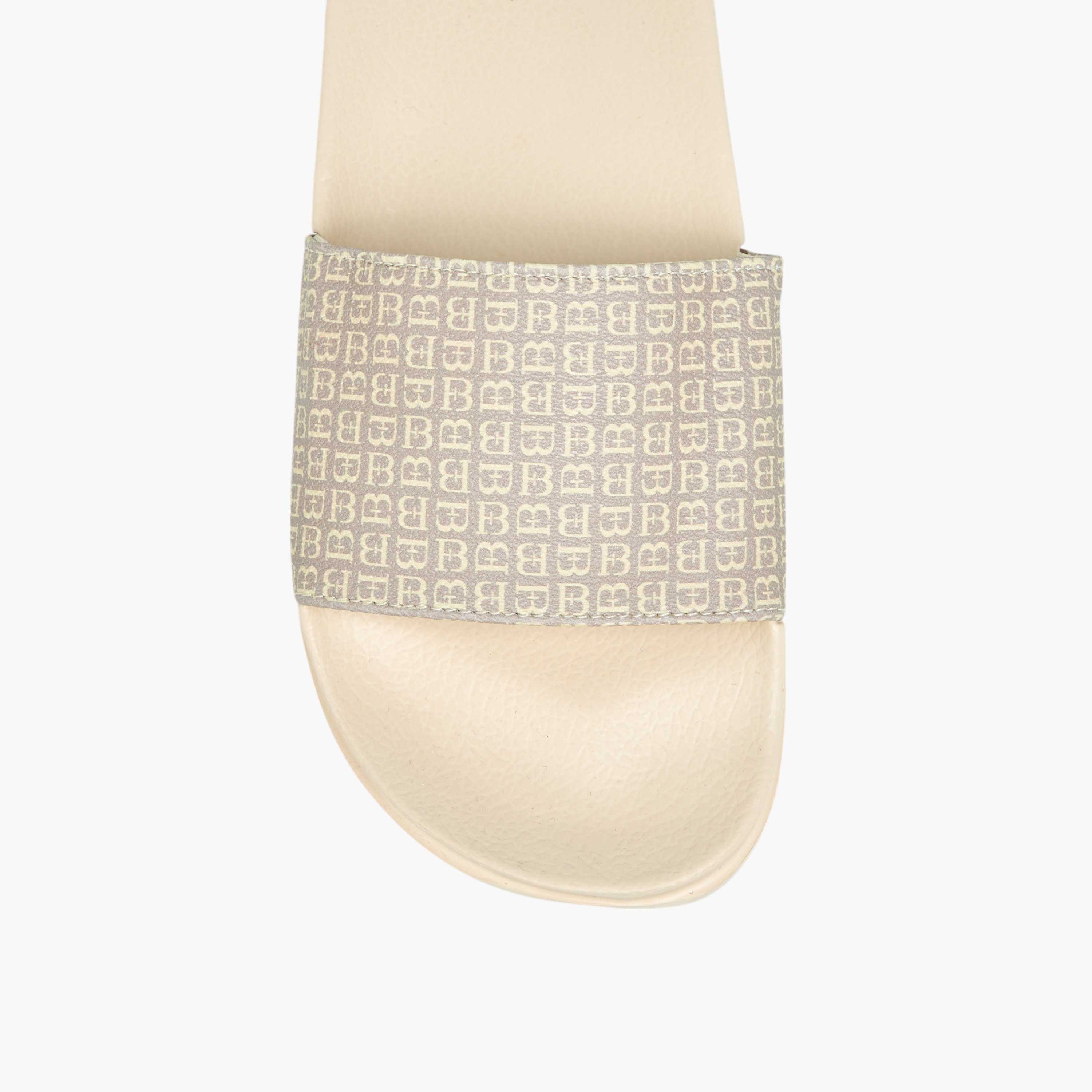 Flora Bella Monogram Print Slip-On Slides-women-shoes-flipflopsandslides-image-3