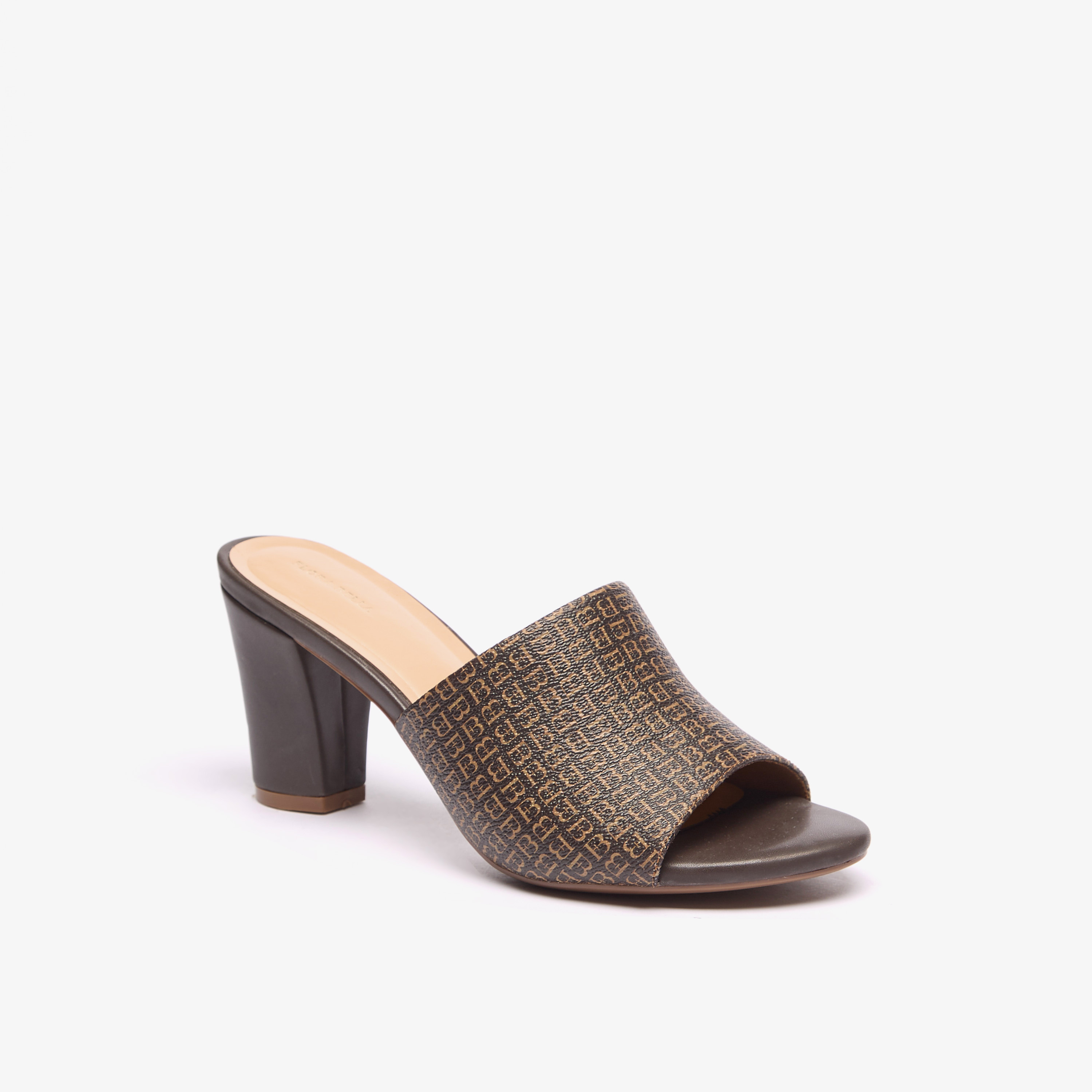 صندل سهل الارتداء بكعب عريض مونوجرام من فلورا بيلا-women-shoes-sandals-heeled-image-1