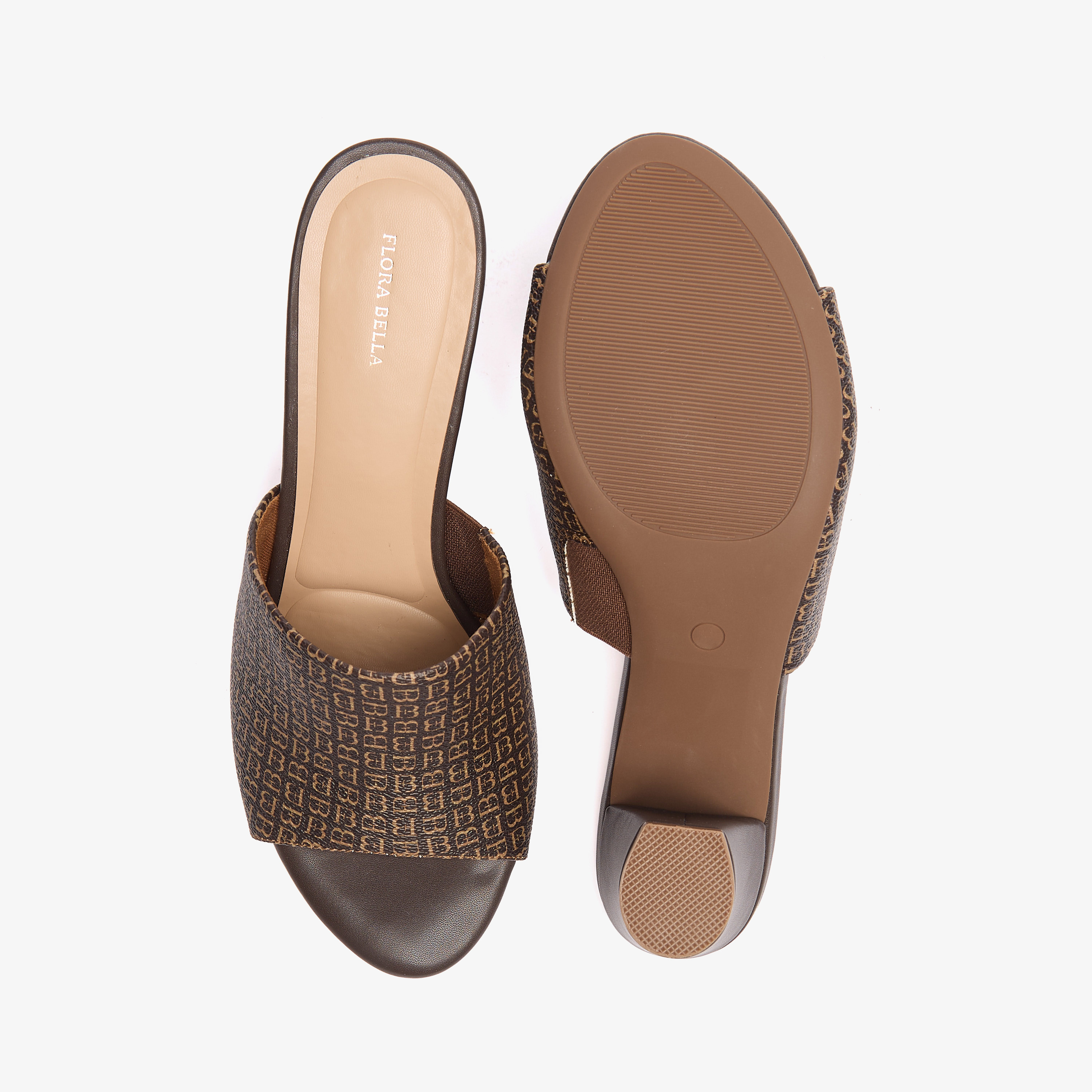 صندل سهل الارتداء بكعب عريض مونوجرام من فلورا بيلا-women-shoes-sandals-heeled-image-4