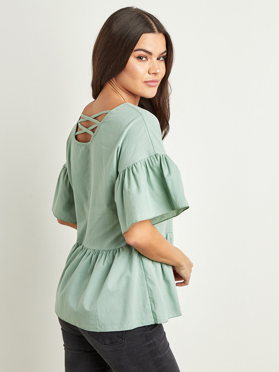 بلوزة بأربطة من الخلف من ستايلي-women-clothing-shirtsandblouses-blouses-image-3