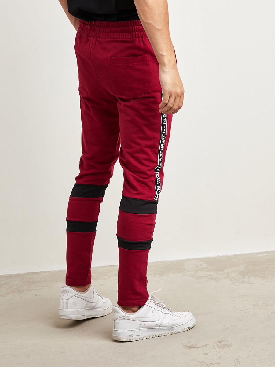 Slogan Print Tape Panel Slim Fit Jogger-men-clothing-bottoms-joggers-image-3