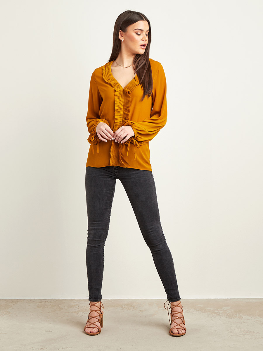 بلوزة بكسرات وأكمام طويلة من ستايلي-women-clothing-shirtsandblouses-blouses-image-4