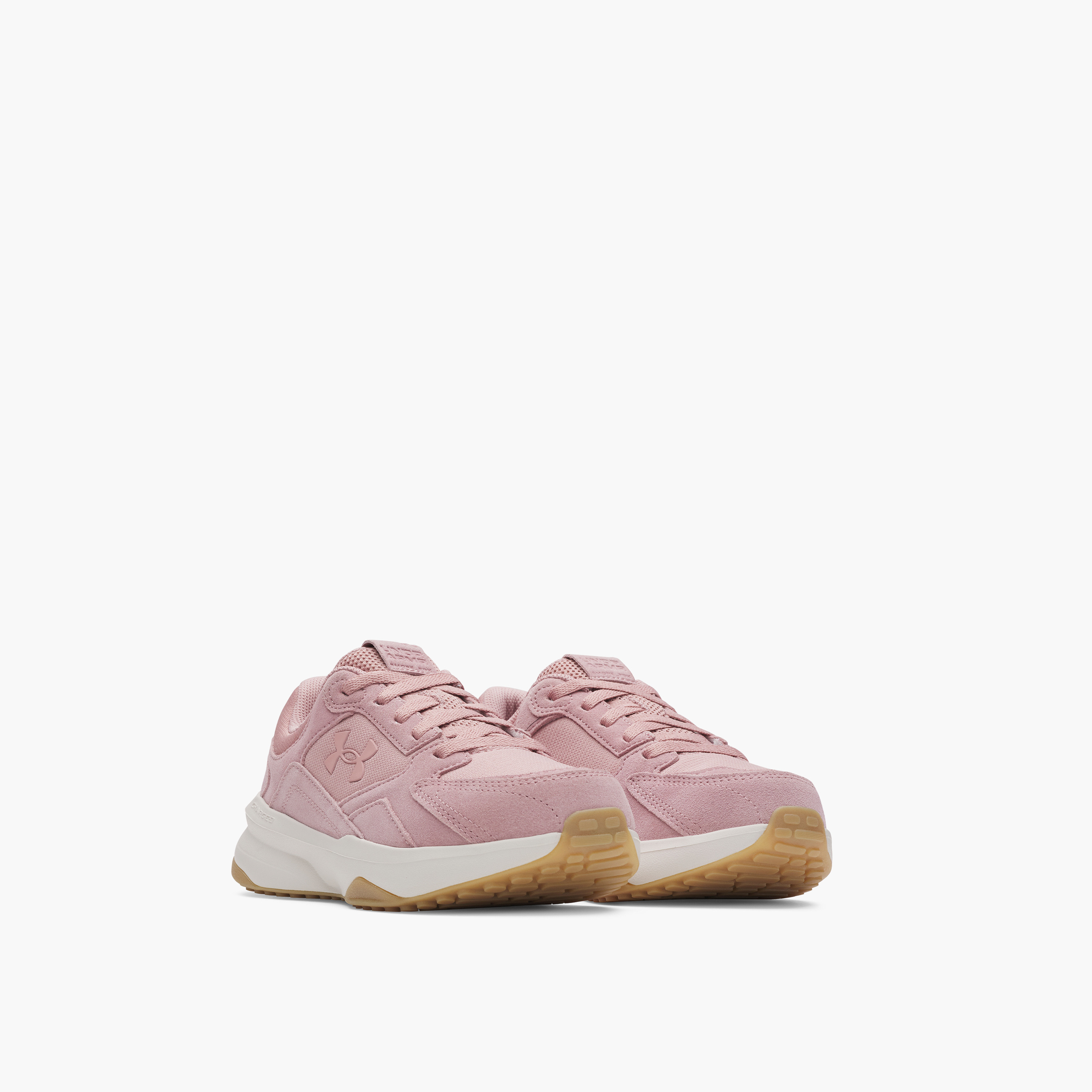 حذاء رياضي منخفض الكاحل برباط من الجلد المدبوغ من أندر آرمر للنساء 6003014 | OE-sports-women-shoes-image-1