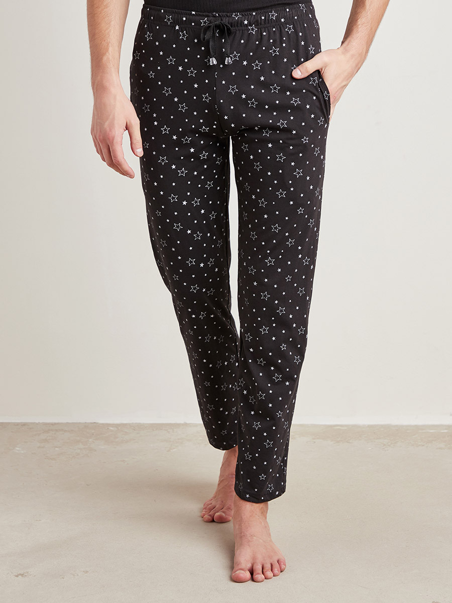 Styli Pack of 2 - Printed Straight Pyjama with Elasticated Waistband-men-clothing-nightwear-pyjamaandshorts-image-2
