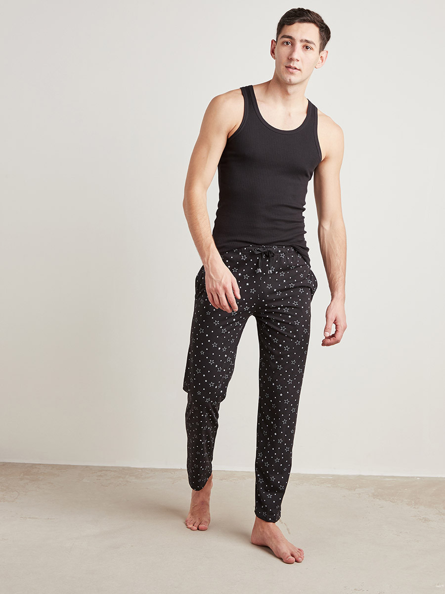 Styli Pack of 2 - Printed Straight Pyjama with Elasticated Waistband-men-clothing-nightwear-pyjamaandshorts-image-3