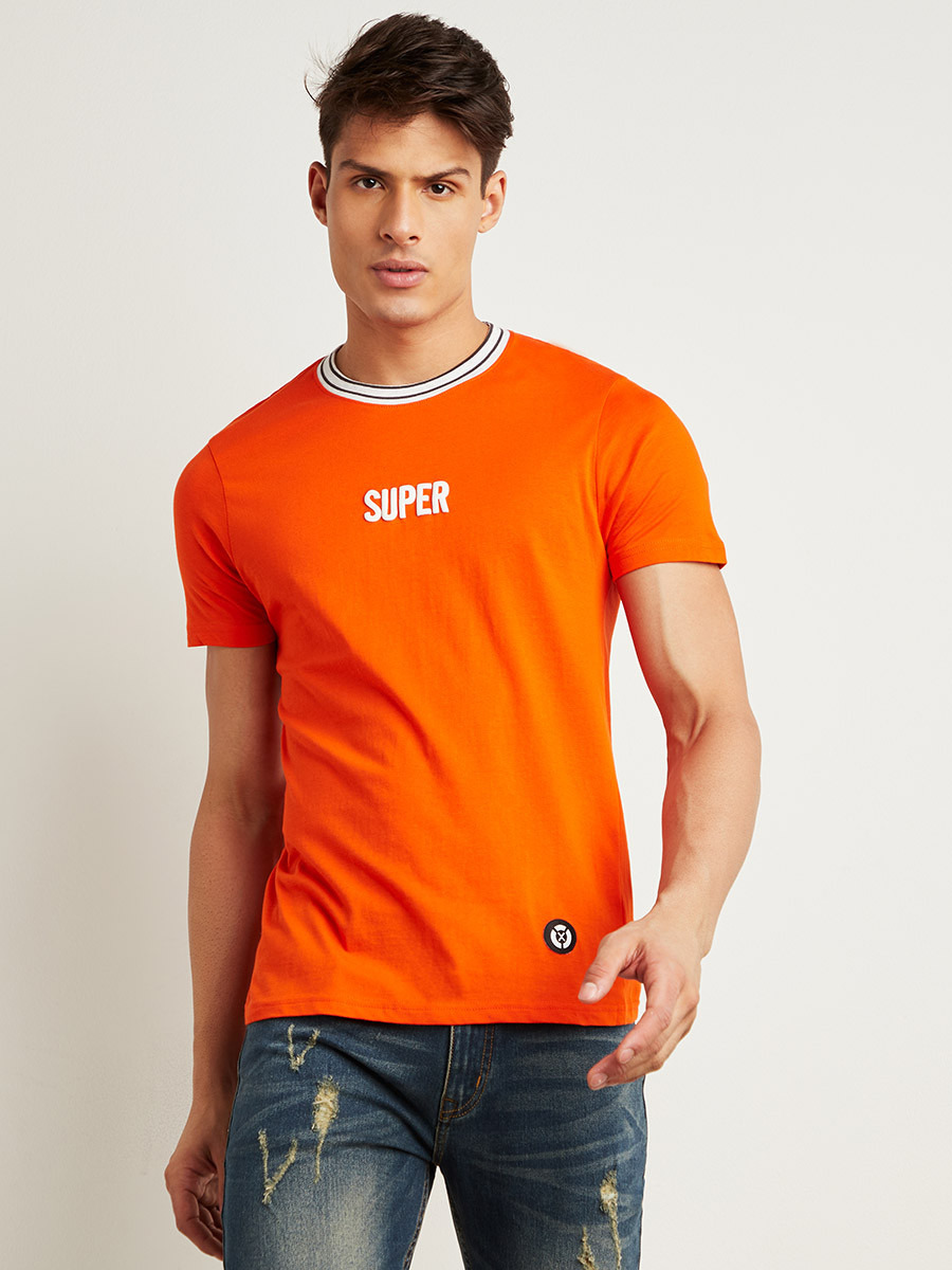 Super Embossed Print Ringer Round Neck T-shirt-men-clothing-tshirtsandpolos-tshirts-image-1
