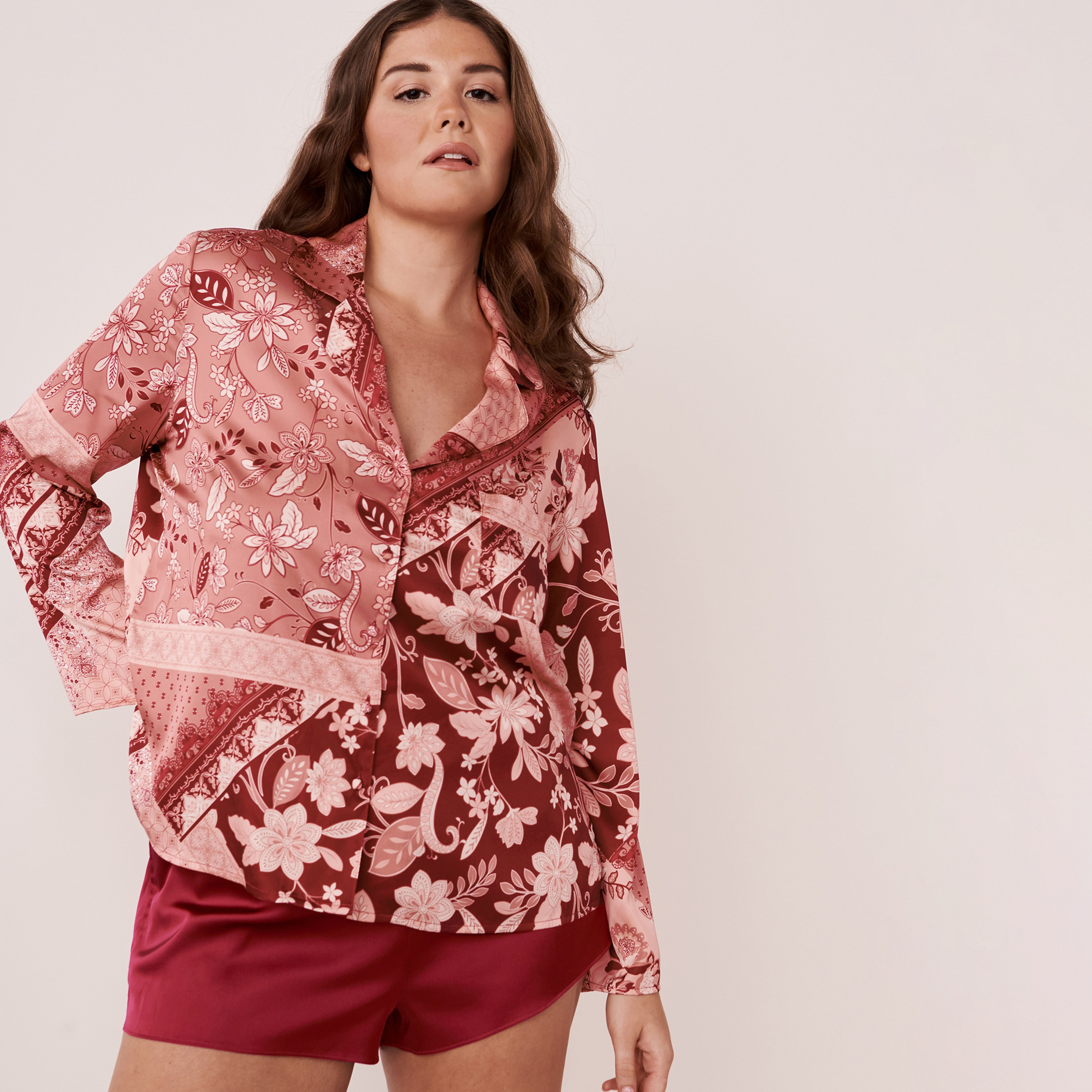 La Vie en Rose Printed Long Sleeves Shirt-women-clothing-nightwear-pyjamas-tops-image-1