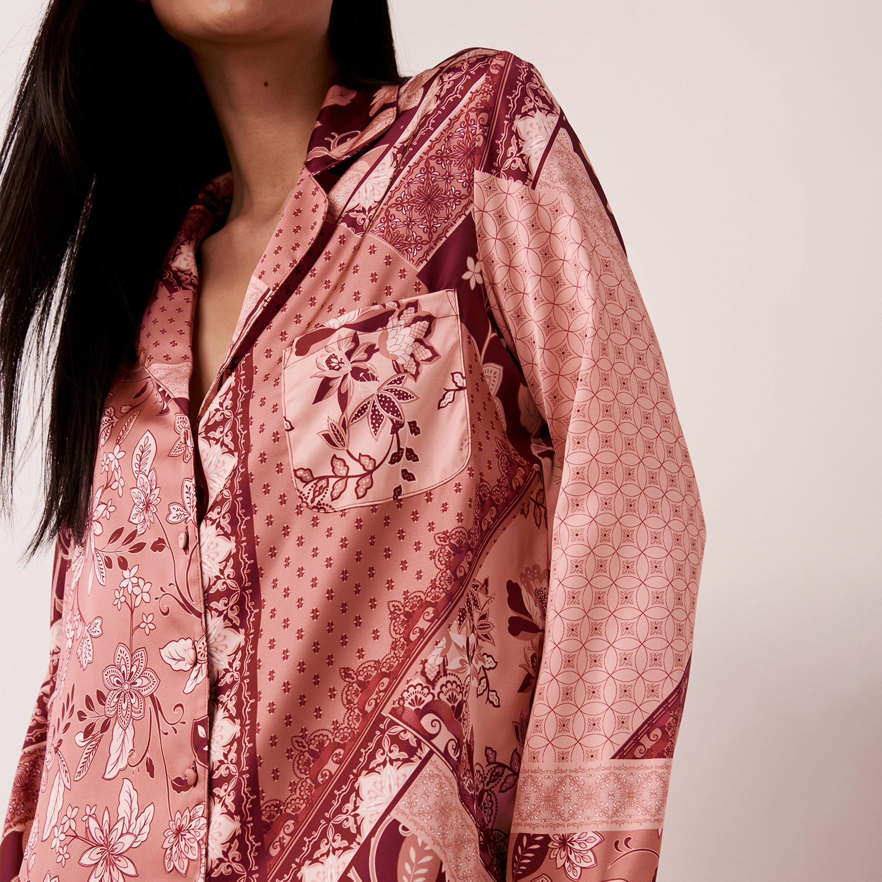 La Vie en Rose Printed Long Sleeves Shirt-women-clothing-nightwear-pyjamas-tops-image-3