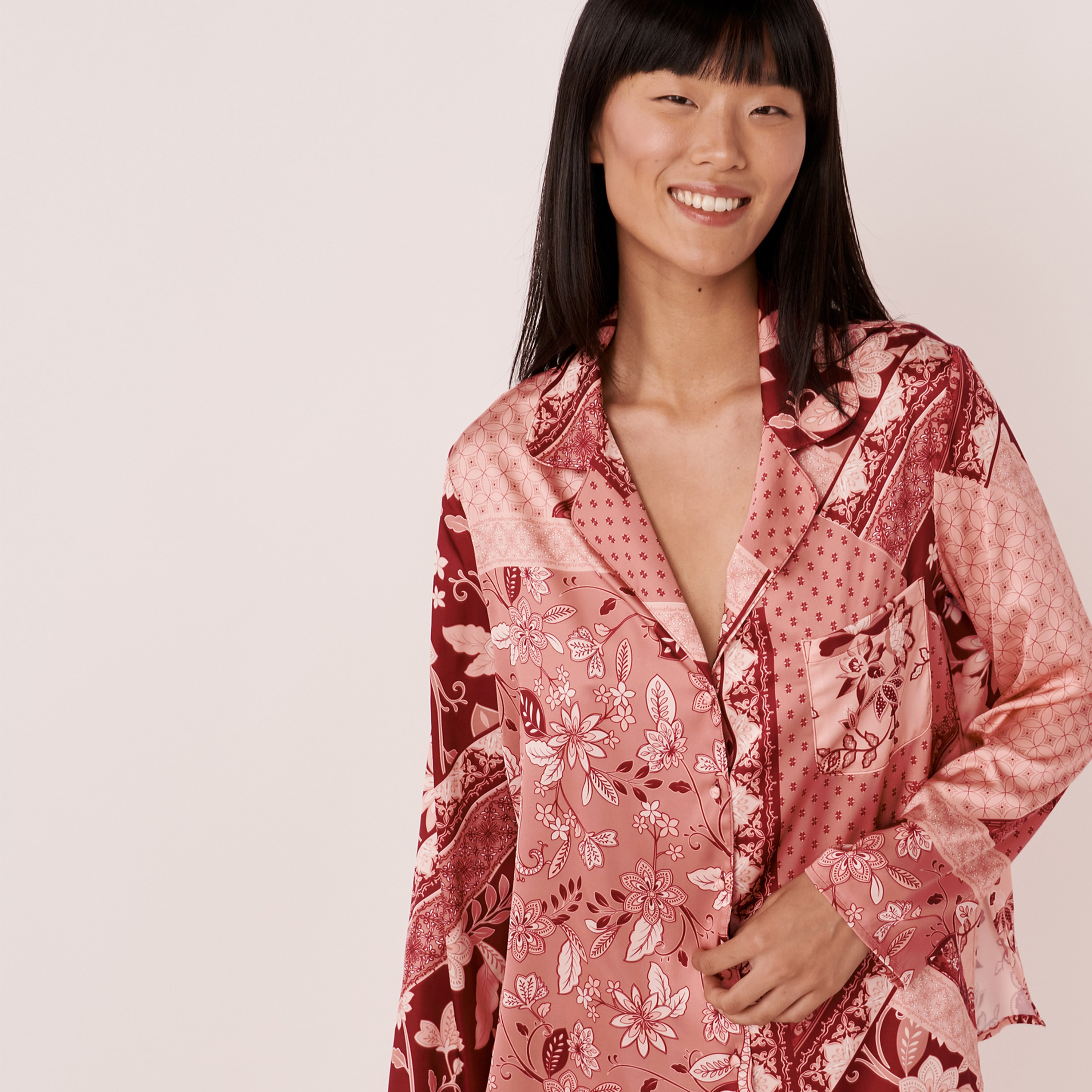 La Vie en Rose Printed Long Sleeves Shirt-women-clothing-nightwear-pyjamas-tops-image-4