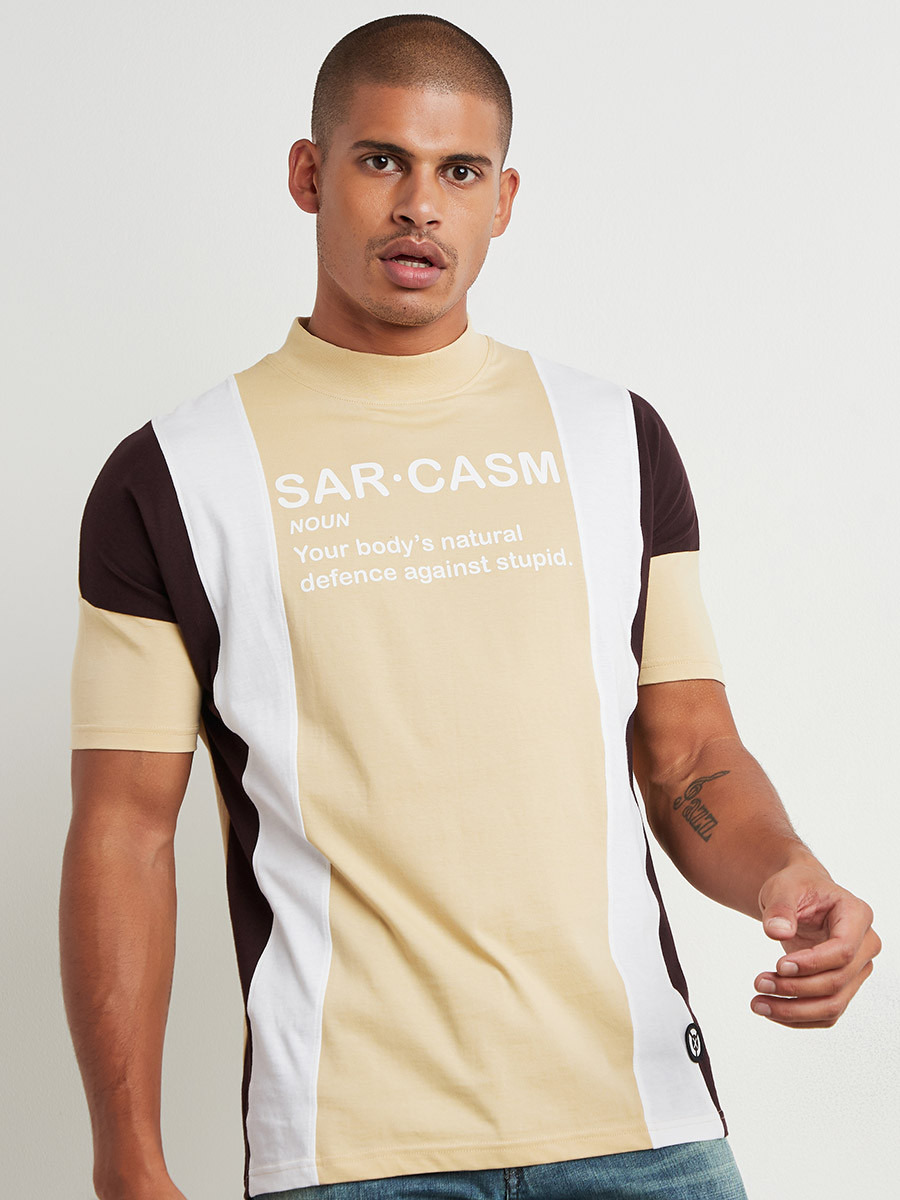 Sarcasm Slogan Print Drop Shoulder Regular Fit T-shirt-men-clothing-tshirtsandpolos-tshirts-image-1