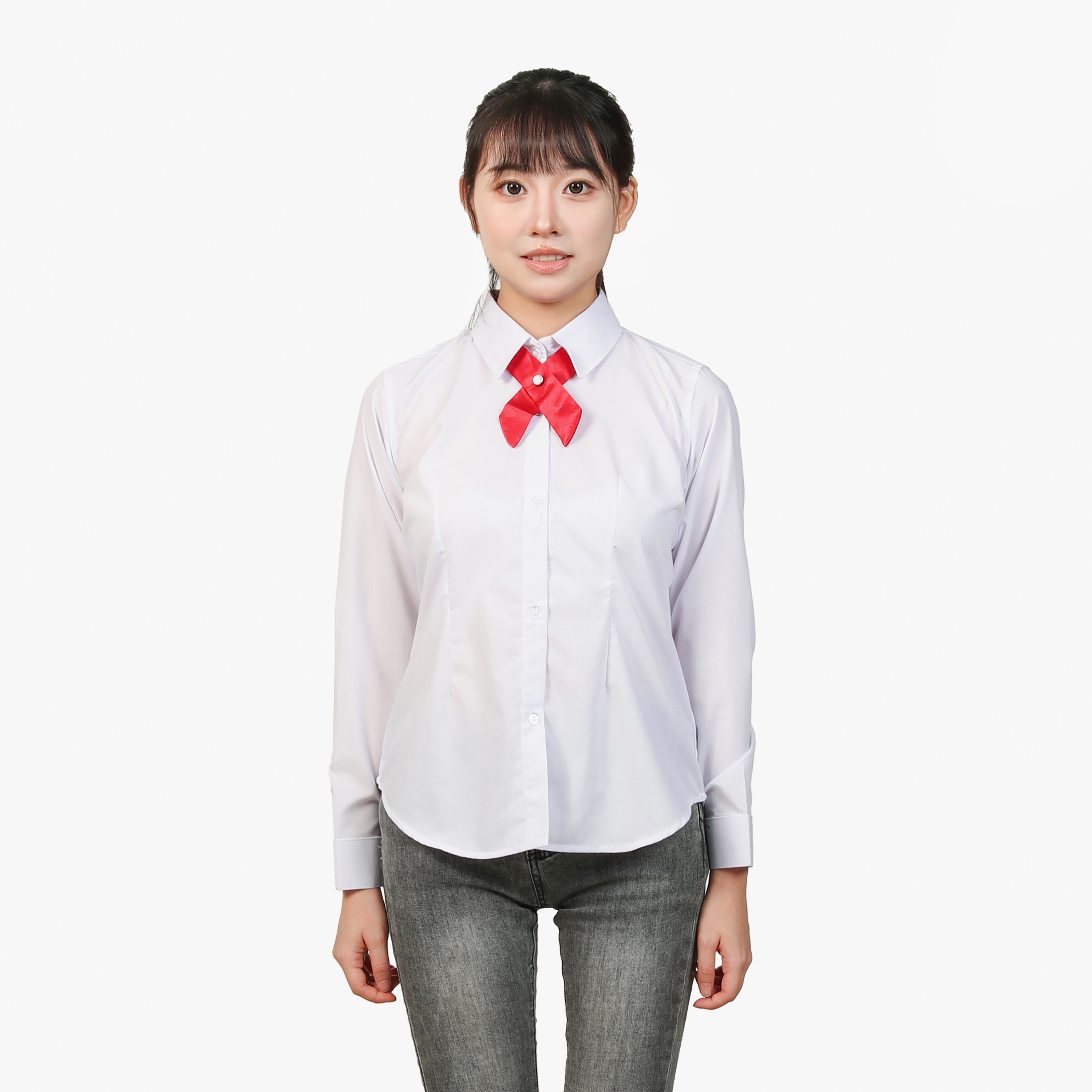 My School Middle & High School Long Sleeves Shirt - White-girls-clothing-schoolwear-blousesandshirts-image-1