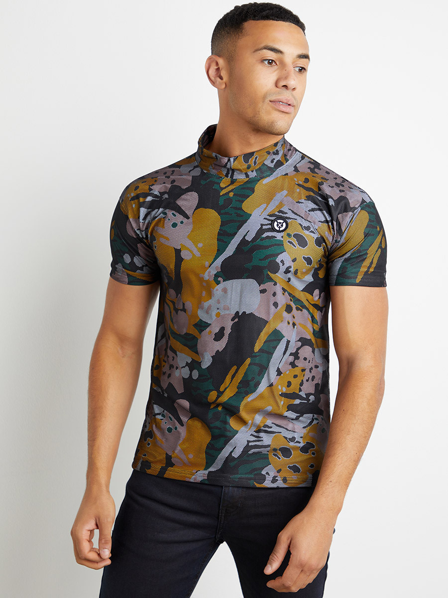Abstract Print High Neck Regular T-shirt-men-clothing-tshirtsandpolos-tshirts-image-1