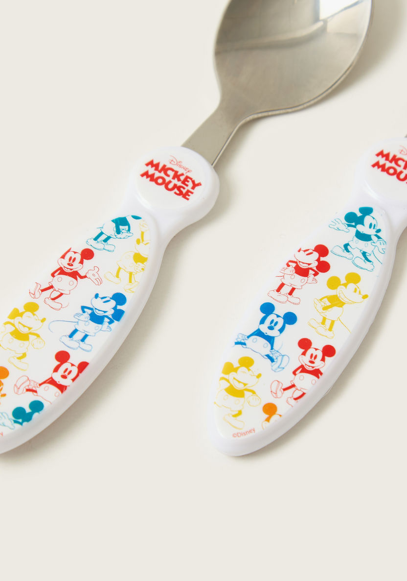 Disney Mickey Mouse Print 2-Piece Cutlery Set-Mealtime Essentials-image-2