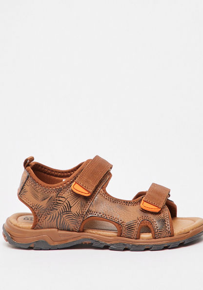 Mister Duchini Printed Sandals with Hook and Loop Closure-Boy%27s Sandals-image-0
