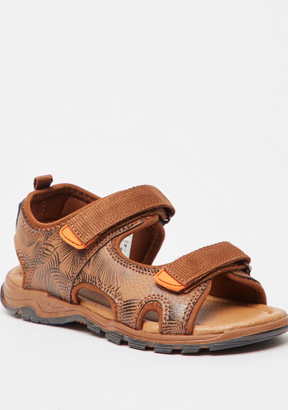 Mister Duchini Printed Sandals with Hook and Loop Closure-Boy%27s Sandals-image-1