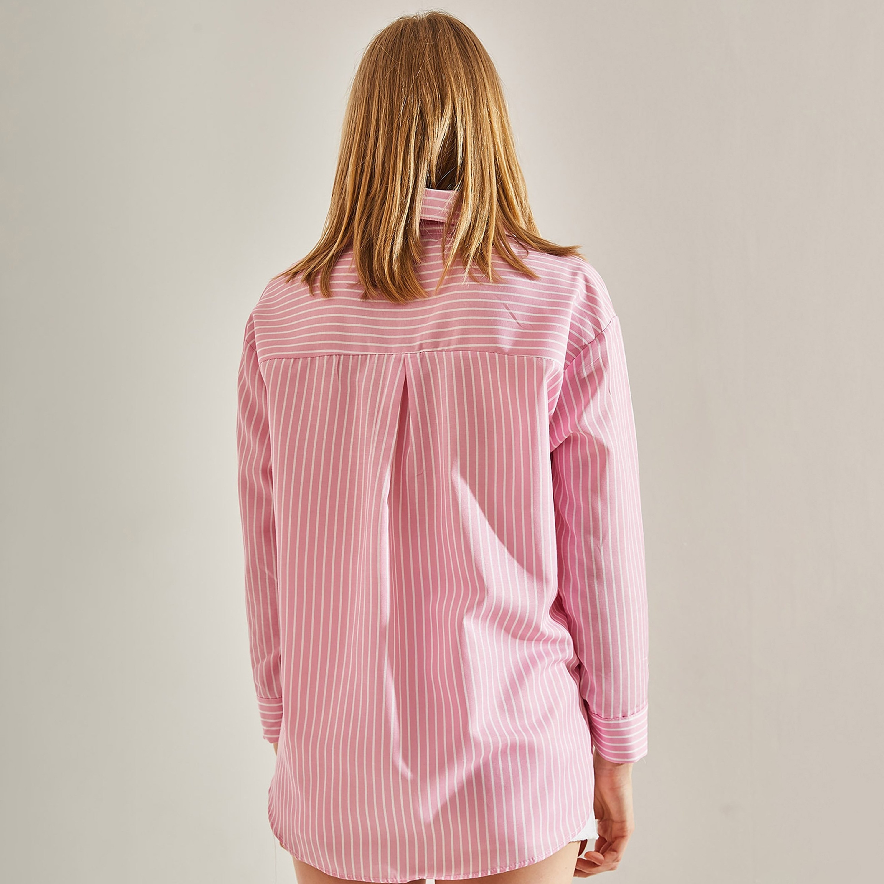 Bianco Lucci Stripes Collared Pink Women's Shirt-women-clothing-shirtsandblouses-shirts-image-3