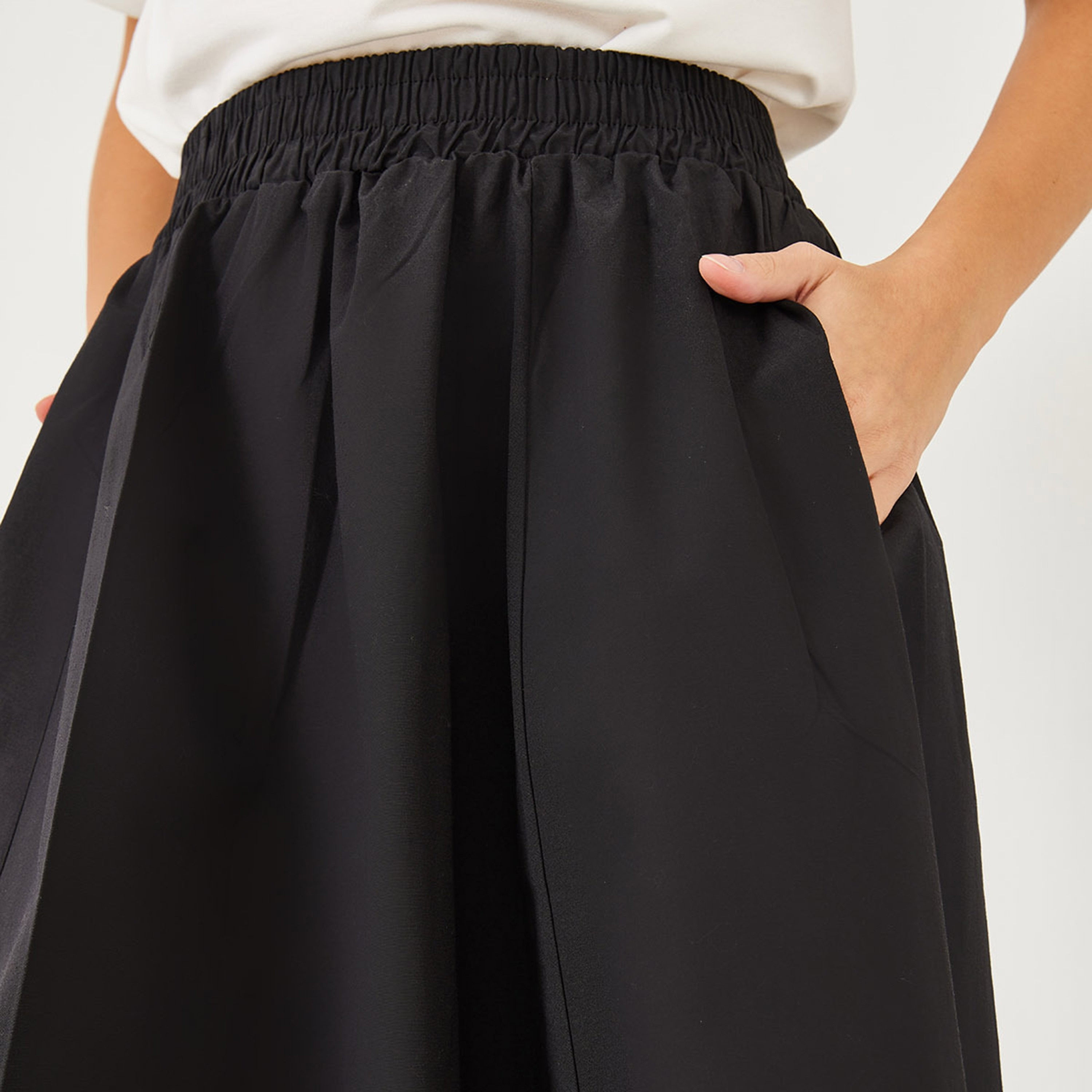 تنورة ماكسي نسائية عالية الخصر بتصميم باراشوت بالون من بيانكو لوتشي-women-clothing-bottoms-skirts-image-4