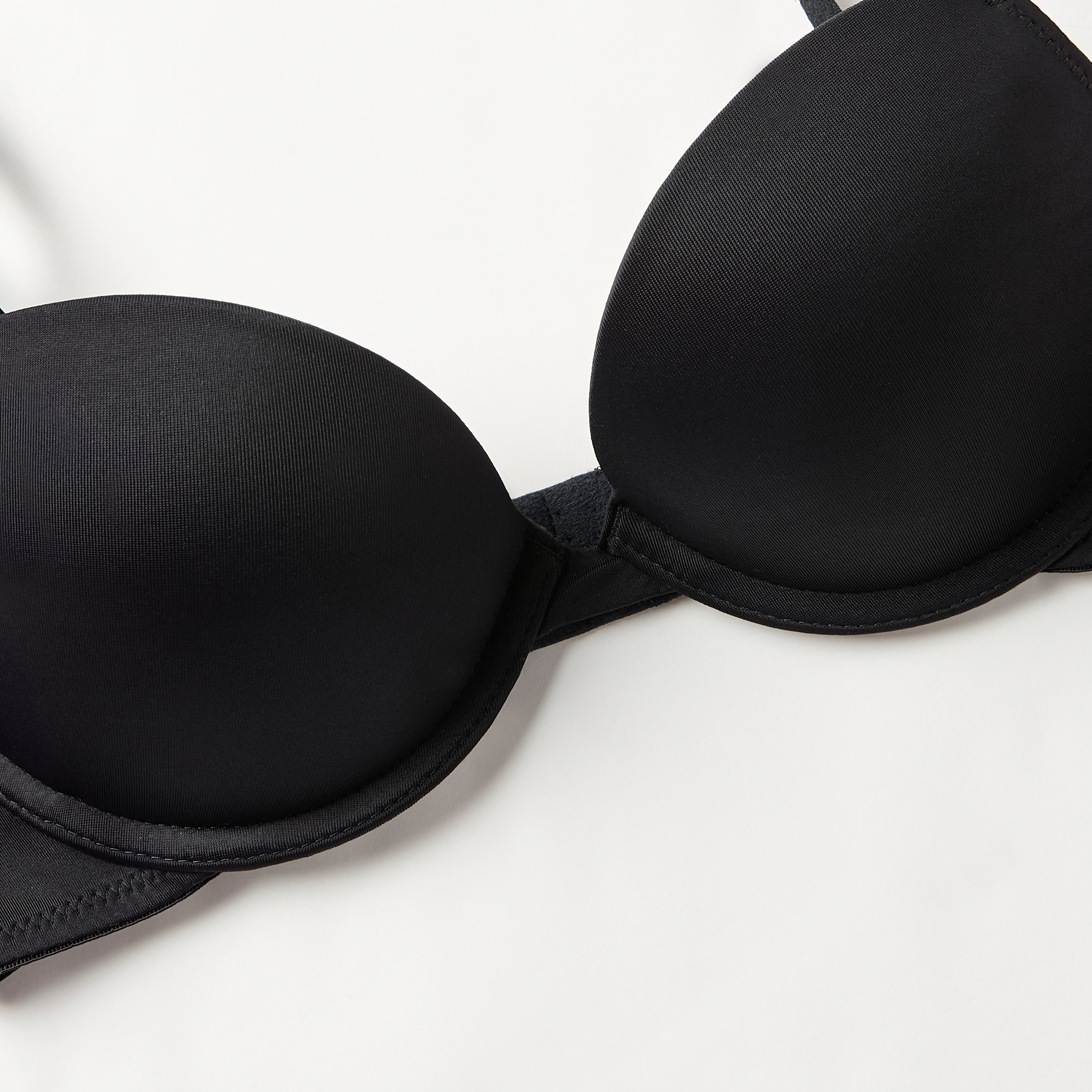 Shop La Senza Solid Plunge Bra with Hook and Eye Closure