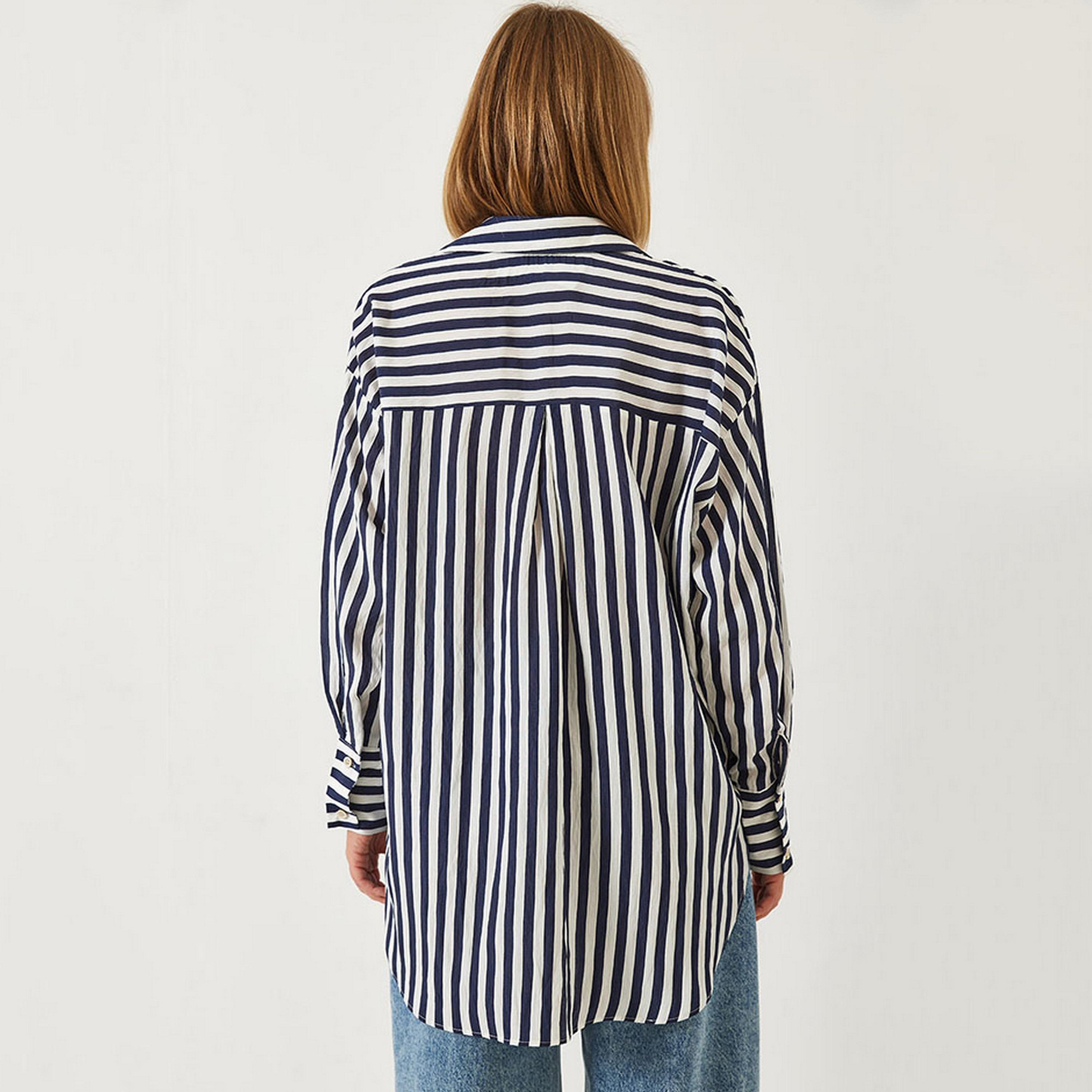 قميص نسائي مخطط، بأكمام منسدلة من بيانكو لوتشي-women-clothing-shirtsandblouses-shirts-image-3