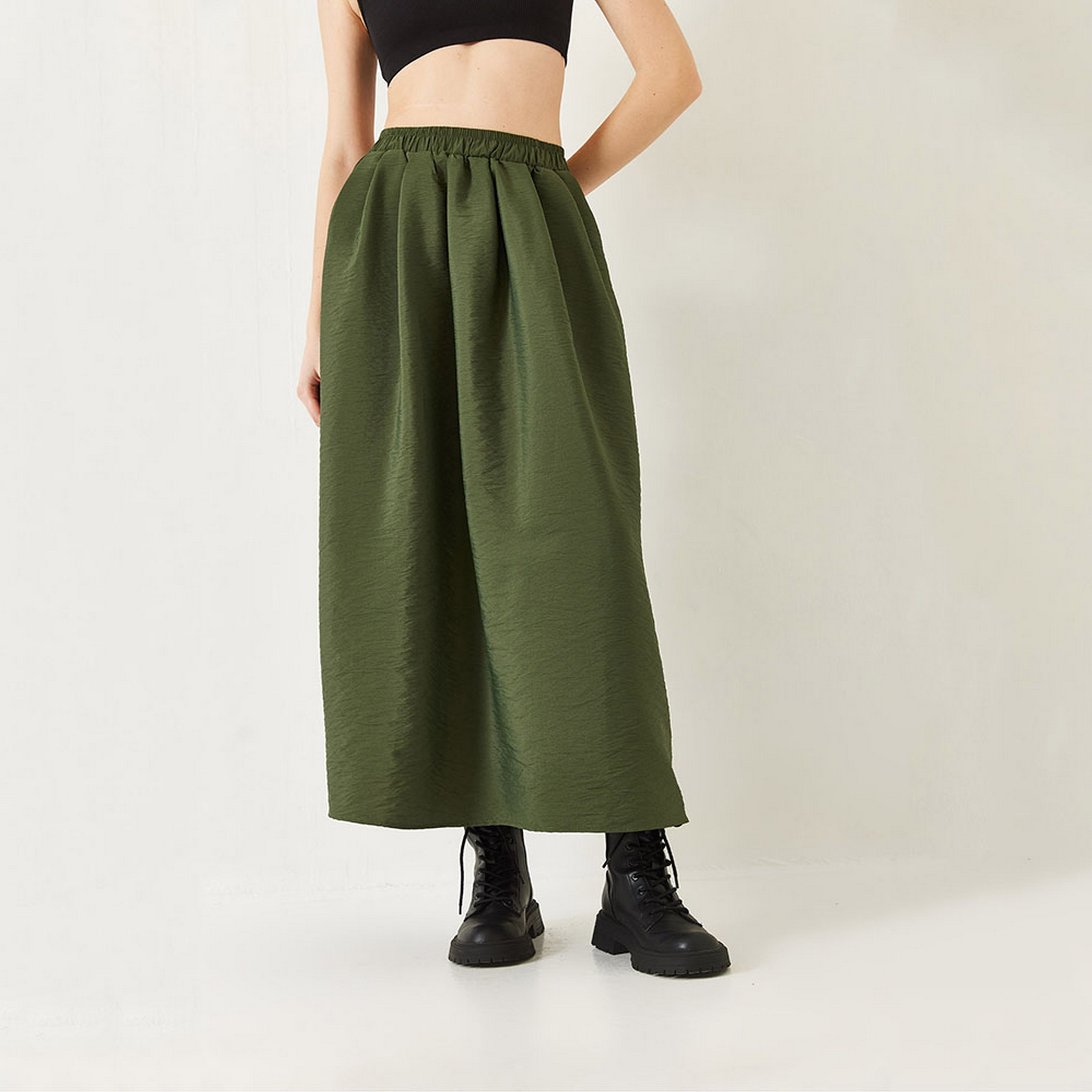 تنورة ماكسي نسائية بكسرات وواسعة من بيانكو لوتشي-women-clothing-bottoms-skirts-image-7