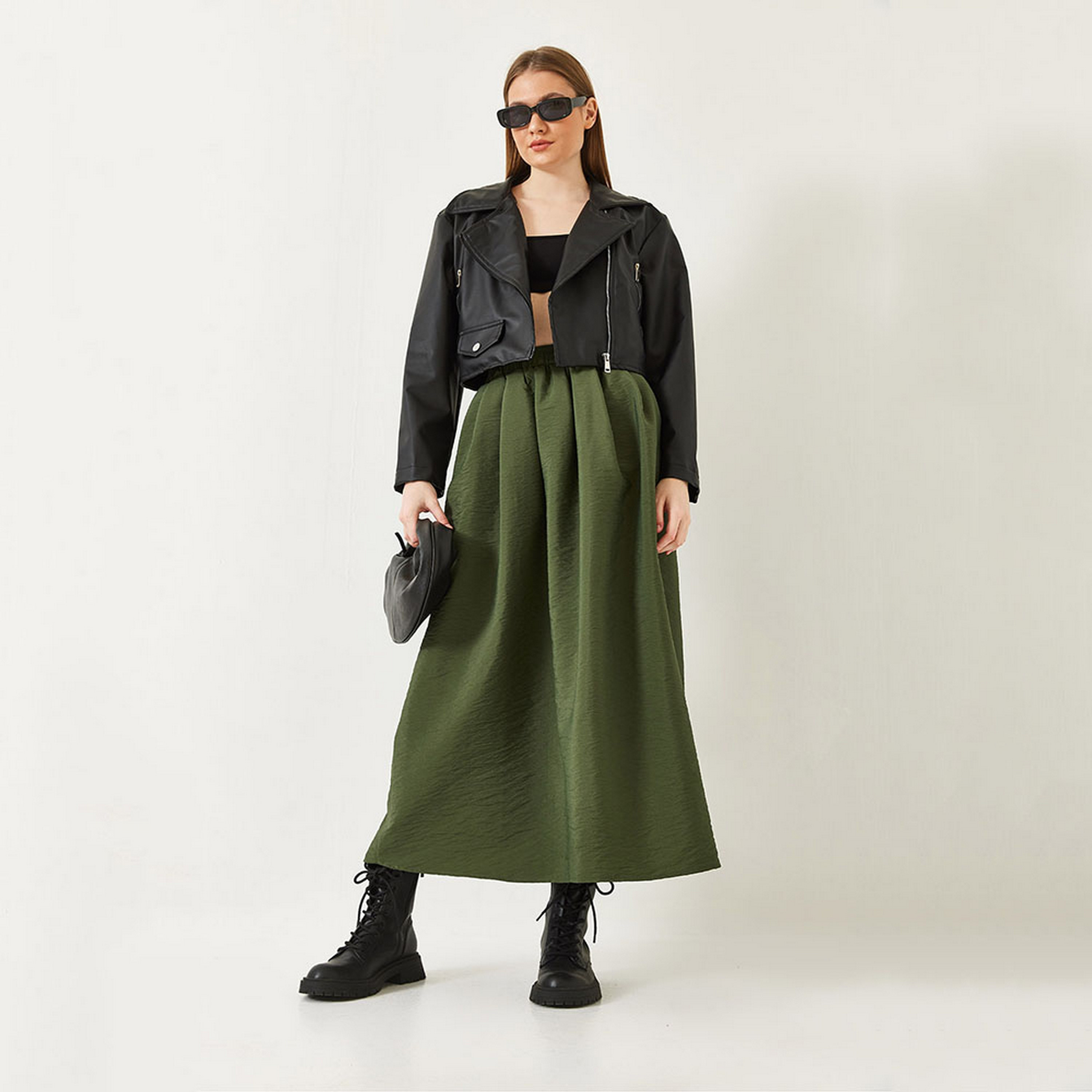 تنورة ماكسي نسائية بكسرات وواسعة من بيانكو لوتشي-women-clothing-bottoms-skirts-image-6