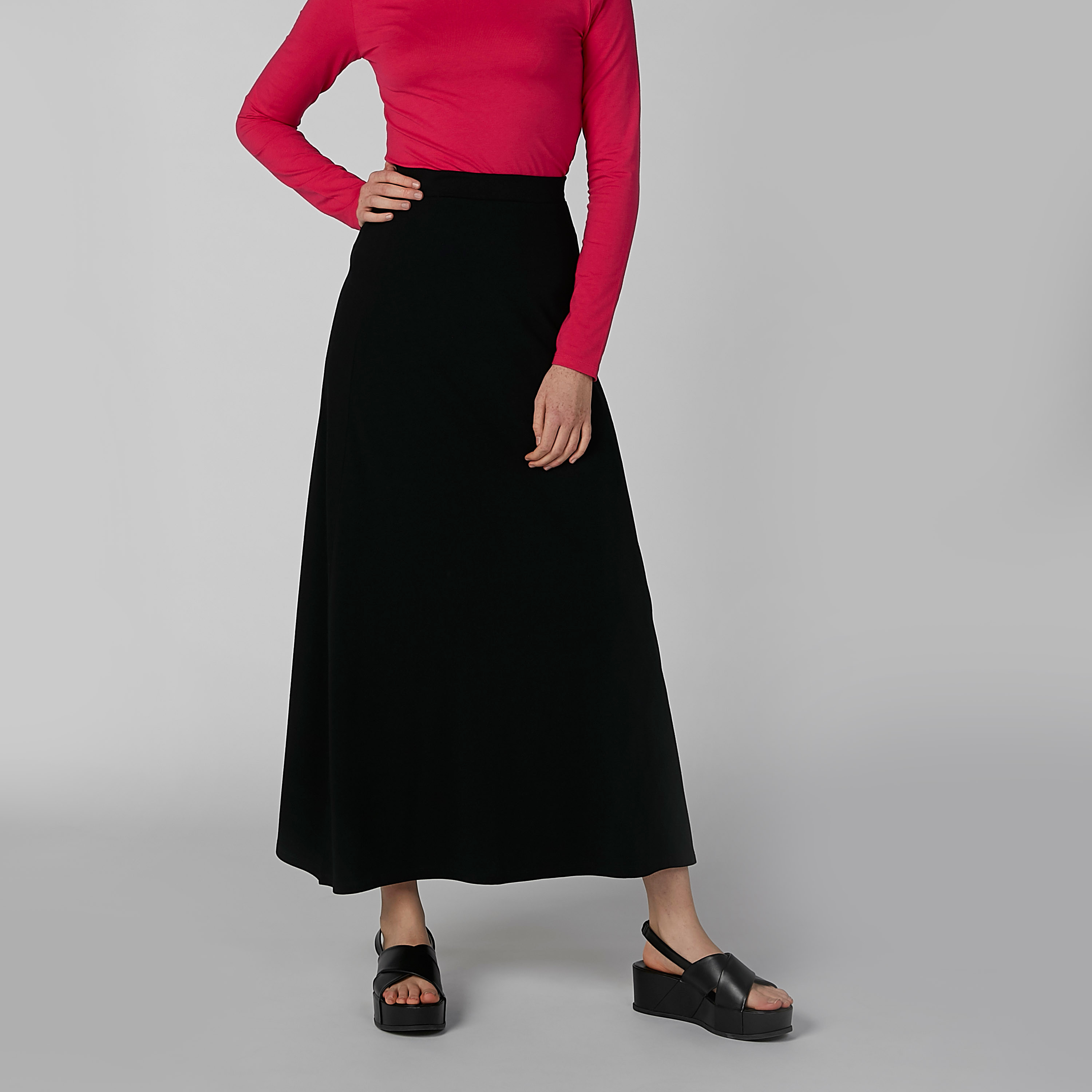 Buy Plain A Line Maxi Skirt with Elasticised Waistband Splash Kuwait