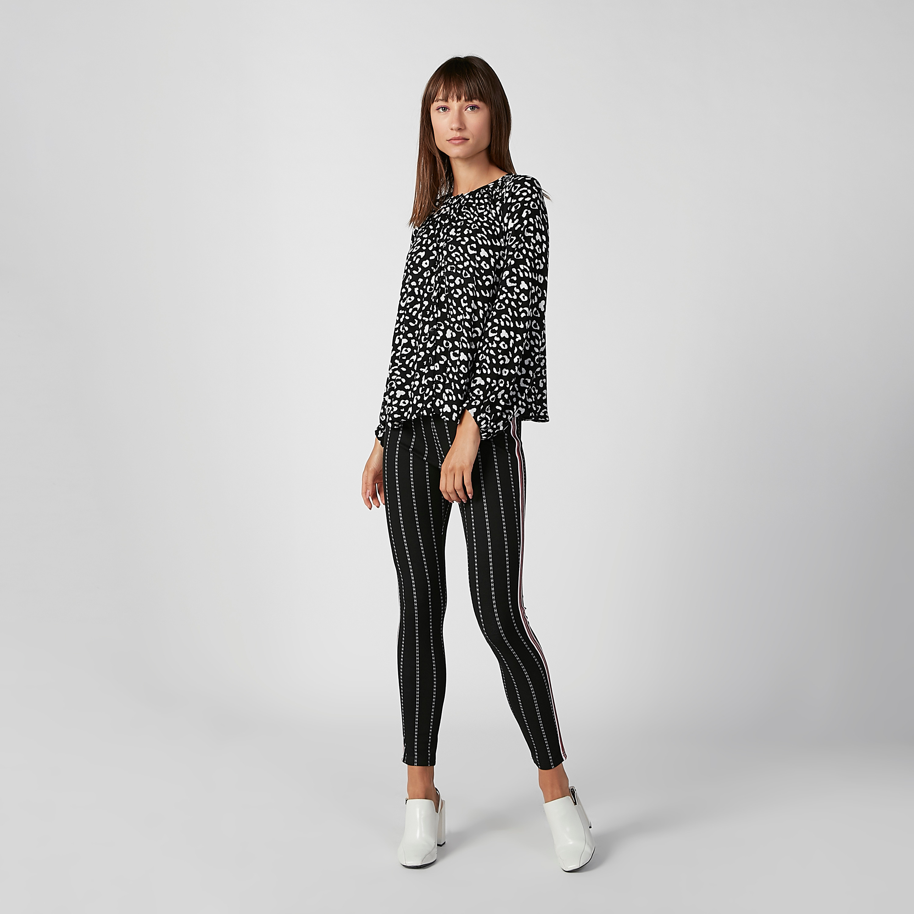Printed Top with Round Neck and Long Sleeves-women-clothing-shirtsandblouses-blouses-image-1