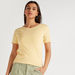 Solid T-shirt with Short Sleeves and Round Neck-T Shirts-thumbnail-4