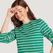 Striped T-shirt with Long Sleeves and Boat Neck-T Shirts-thumbnailMobile-2