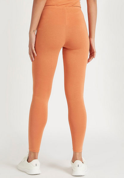Solid Leggings with Elasticated Waistband