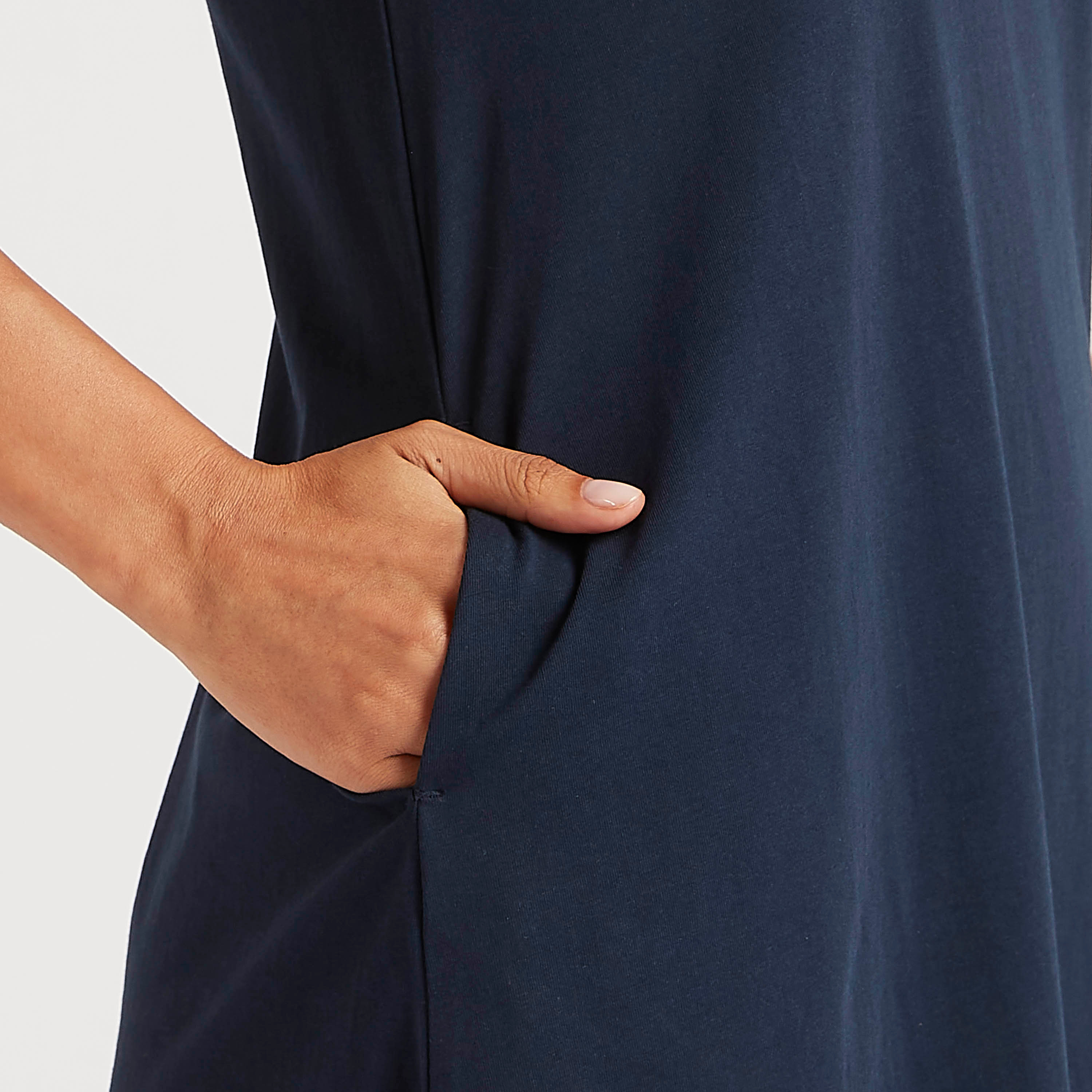 Solid Tunic with Short Sleeves and Pockets-women-clothing-dresses-image-5