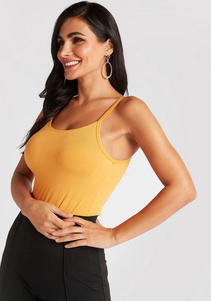 Solid Camisole with Scoop Neck