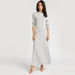 Solid Maxi Dress with Long Sleeves-Dresses-thumbnail-1