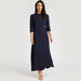 Solid Maxi Dress with Long Sleeves-Dresses-thumbnail-0