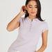 Solid Polo T-shirt with Cap Sleeves-Polos-thumbnail-0