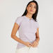 Solid Polo T-shirt with Cap Sleeves-Polos-thumbnailMobile-4