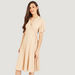 Solid Wrap Dress with Short Sleeves and Tie-Up-Dresses-thumbnailMobile-0