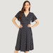 Polka Dot Midi Wrap Dress with Short Sleeves and Tie-Up-Dresses-thumbnailMobile-1