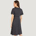 Polka Dot Midi Wrap Dress with Short Sleeves and Tie-Up-Dresses-thumbnailMobile-3