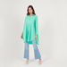 Solid High Low Shirt Tunic with Button Closure and Long Sleeves-Shirts and Blouses-thumbnail-1