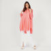 Solid High Low Shirt Tunic with Button Closure and Long Sleeves-Shirts & Blouses-thumbnail-1