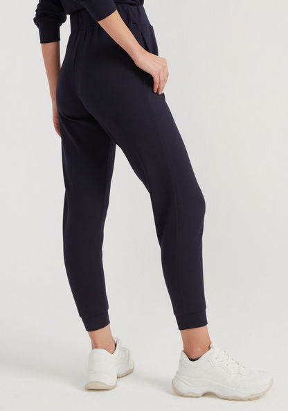 Solid Joggers with Elasticated Waistband and Pockets-Joggers-image-3