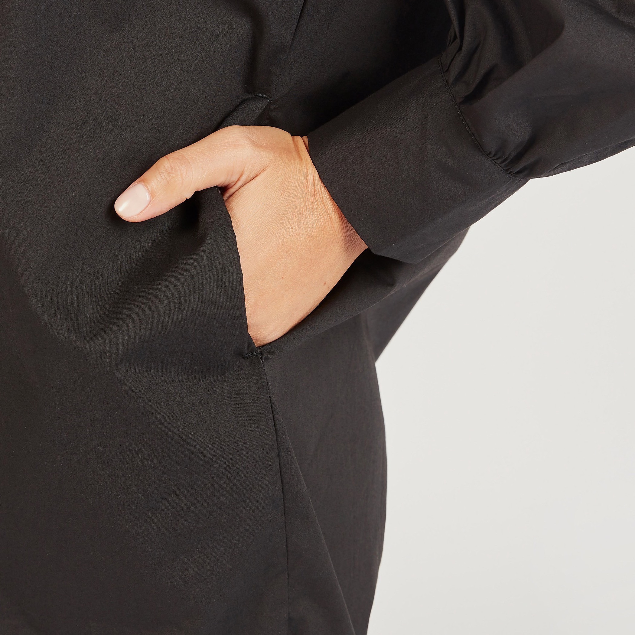 فستان قميص سادة بأكمام طويلة وجيوب-women-clothing-dresses-image-10