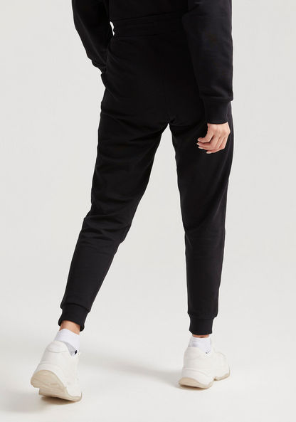 Solid Mid-Rise Joggers with Drawstring Closure and Pockets-Joggers-image-3