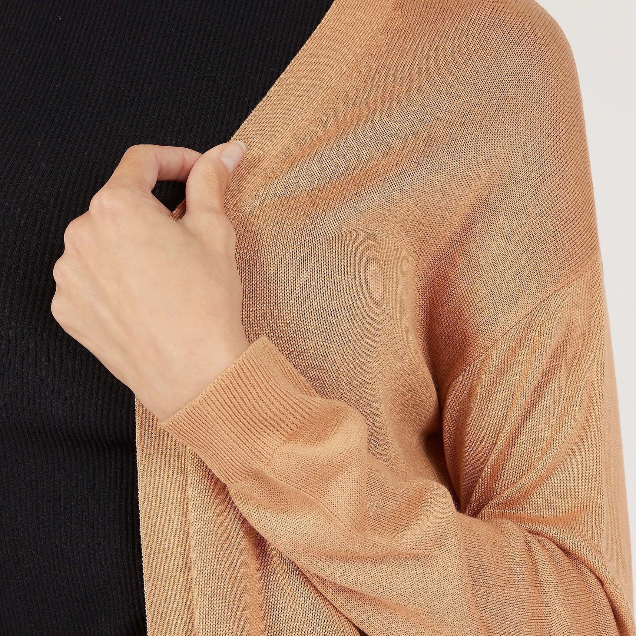 Solid Longline Shrug with Long Sleeves-women-winterwear-cardigansandjumpers-cardigans-image-3