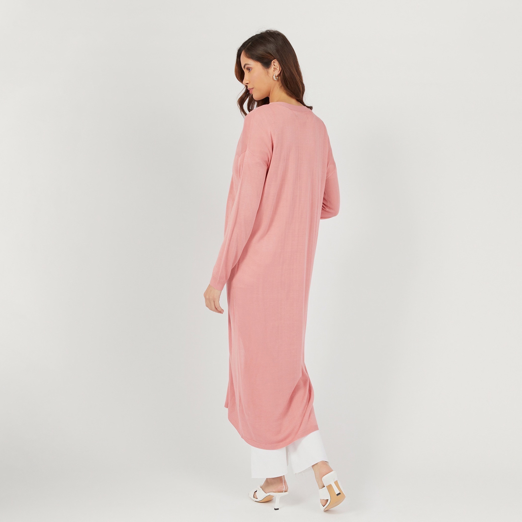 Solid Longline Shrug with Long Sleeves-women-winterwear-cardigansandjumpers-cardigans-image-12