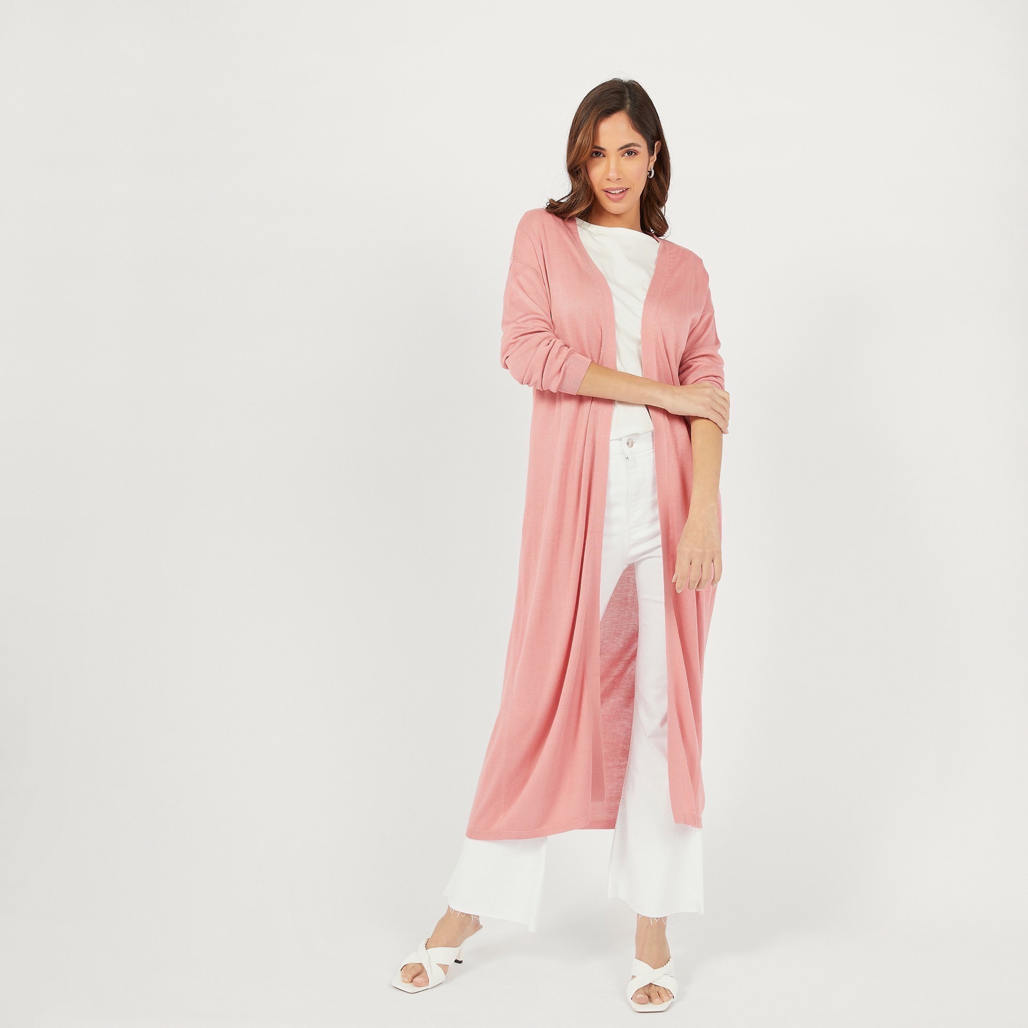 Solid Longline Shrug with Long Sleeves-women-winterwear-cardigansandjumpers-cardigans-image-13