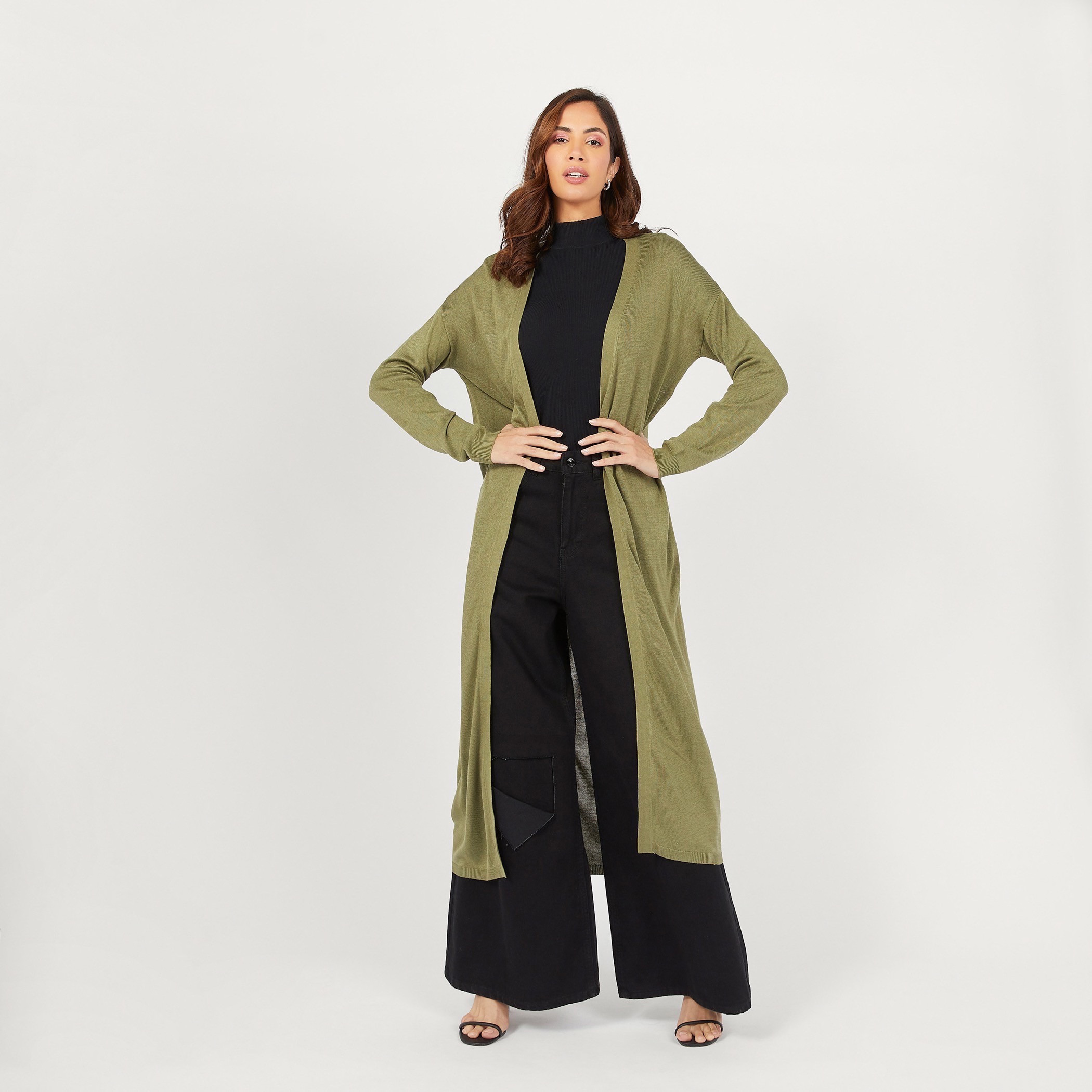 Solid Longline Shrug with Long Sleeves-women-winterwear-cardigansandjumpers-cardigans-image-5