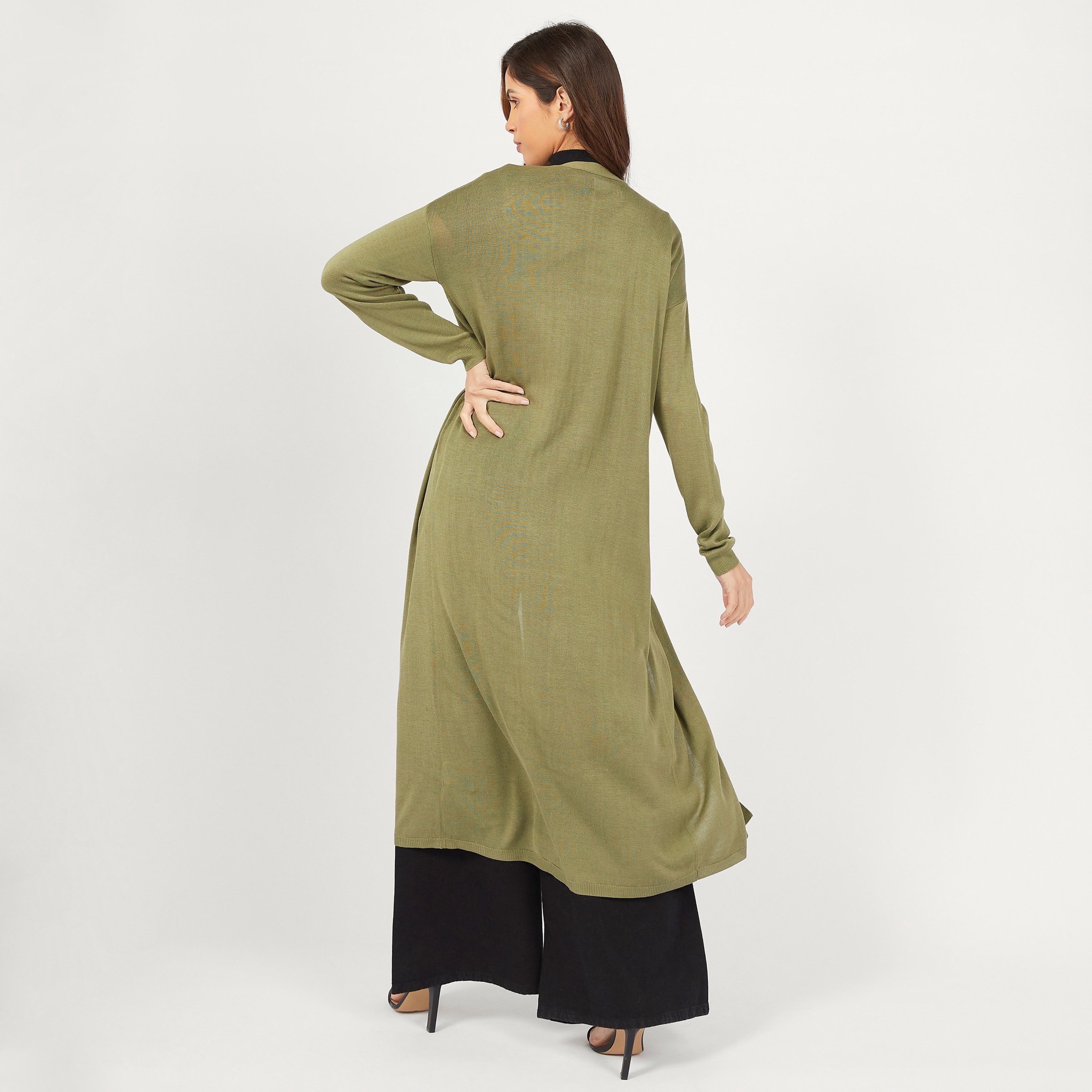 Solid Longline Shrug with Long Sleeves-women-winterwear-cardigansandjumpers-cardigans-image-8